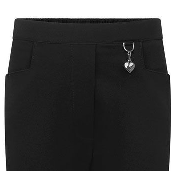 zeco school trousers girls black pocket